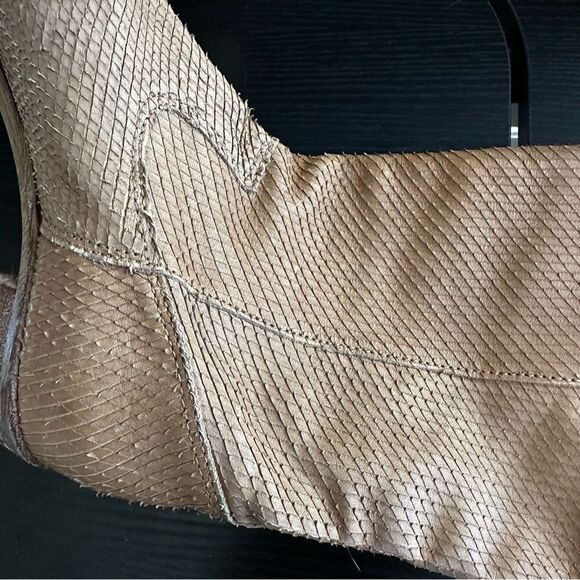 Matisse Women’s Promise Camel Brown Leather Pull On Textured Mid-Calf Boot, 9 - Picture 4 of 15